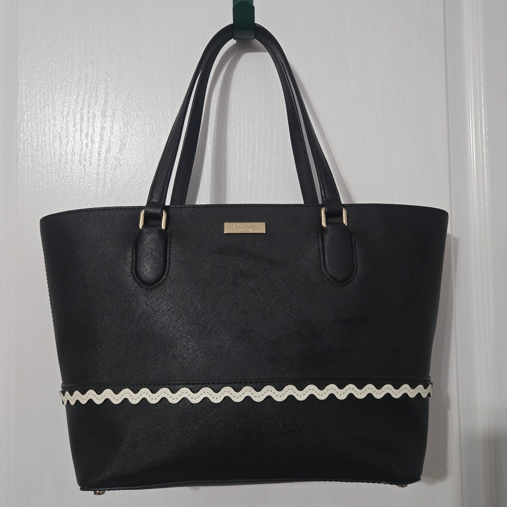 Kate Spade Black and White Dally Tote Handbag